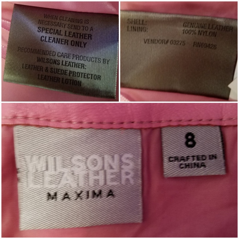WILSON'S LEATHER MAXIMA PINK LEATHER MINISKIRT! - Picture 8 of 8